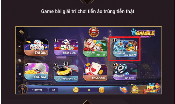Game Rồng hổ tại 68 Game Bài là lựa chọn của rất nhiều người
