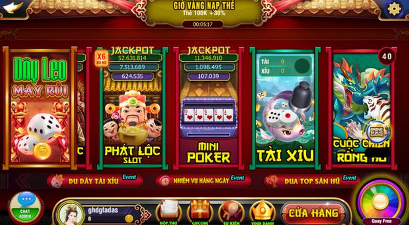 Slot game là thế mạnh của sân chơi khi có khá nhiều game chất
