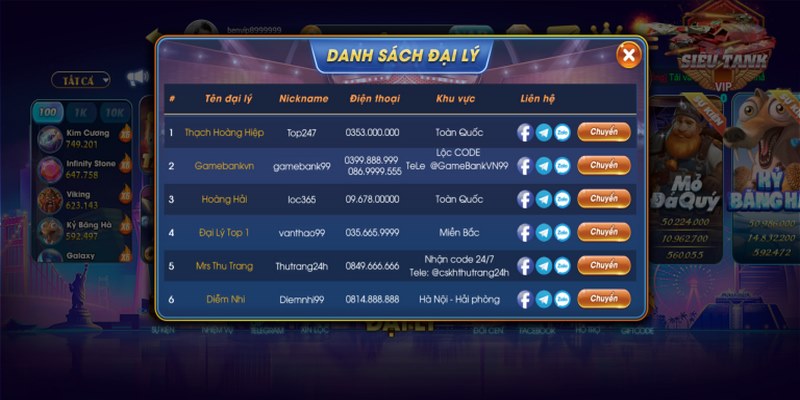 Hội viên có thể rút tiền qua đại lý