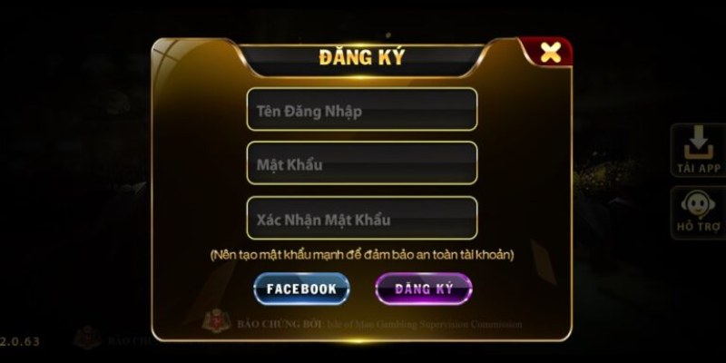 Biểu mẫu đăng ký thành viên của VicPlay